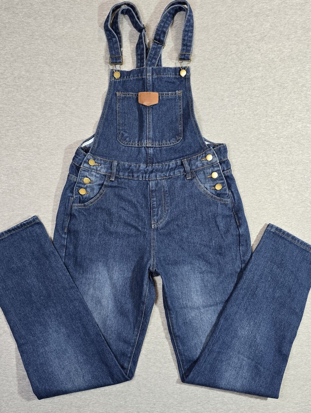 Women's Denim Overalls - Classic Dark Blue Size Small